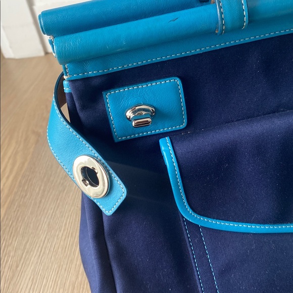 COACH Rare Turnlock Canvas and Leather Tote Bag - Picture 8 of 16